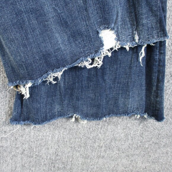 BKE Buckle Super Flare PARKER Jeans Womens 32 Blue Stretch Fit 36x30 Denim Fray - Picture 6 of 16